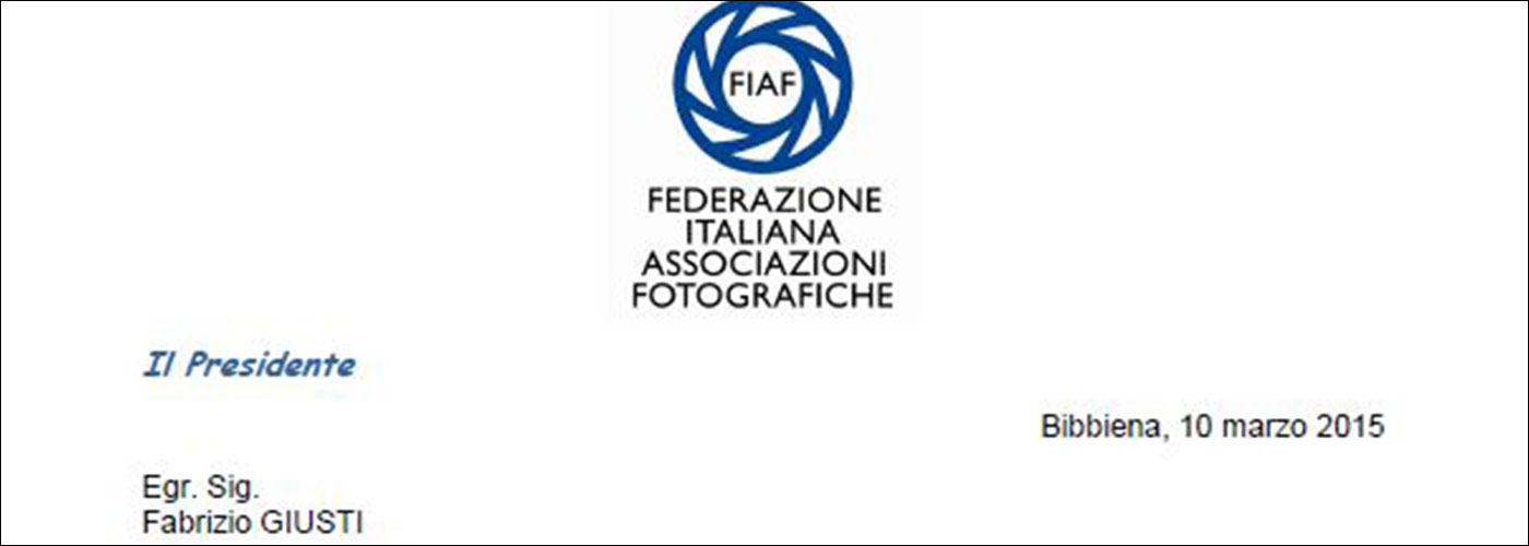 Conferimento Onorificenza BFI Benemerito della Fotografia Italiana
